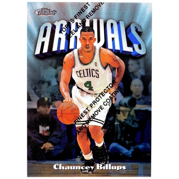 1997 Topps Finest w Coating #286 Chauncey Billups PSA 9 RC Boston Celtics Pop 10 - Picture 4 of 5